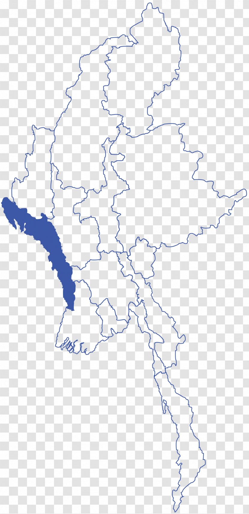 Sittwe Jurisdiction Map Orphan Drawing - All Myanmar Transparent PNG