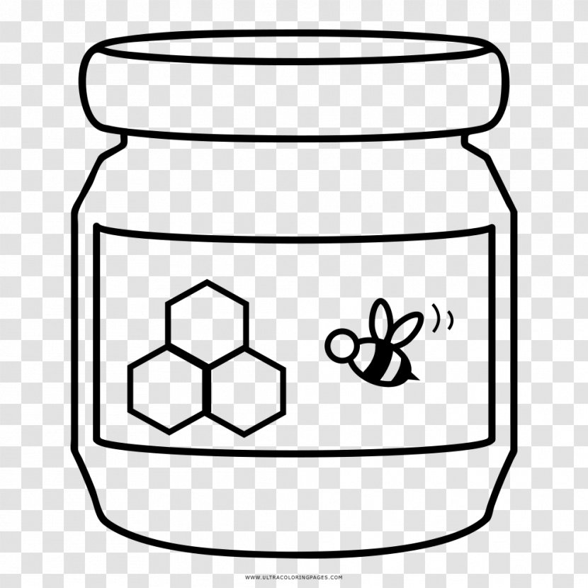 Coloring Book Drawing Honey Peanut Butter Jar - Child Transparent PNG