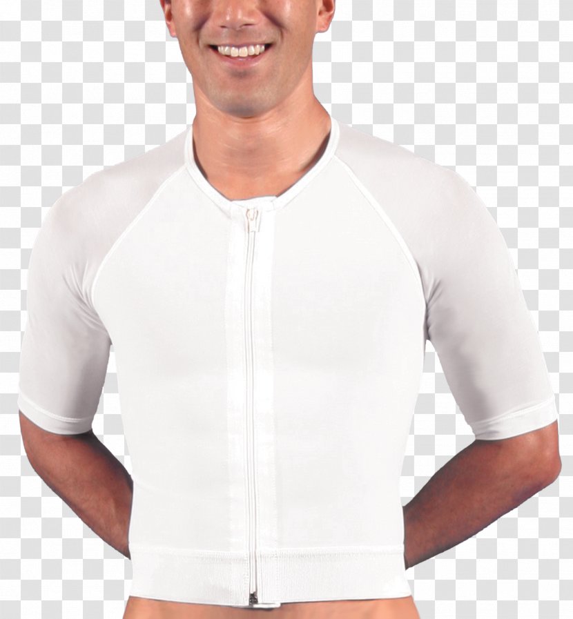 T-shirt Zipper Male Bra Clothing Shoulder - Cartoon - Wide Waist. Transparent PNG