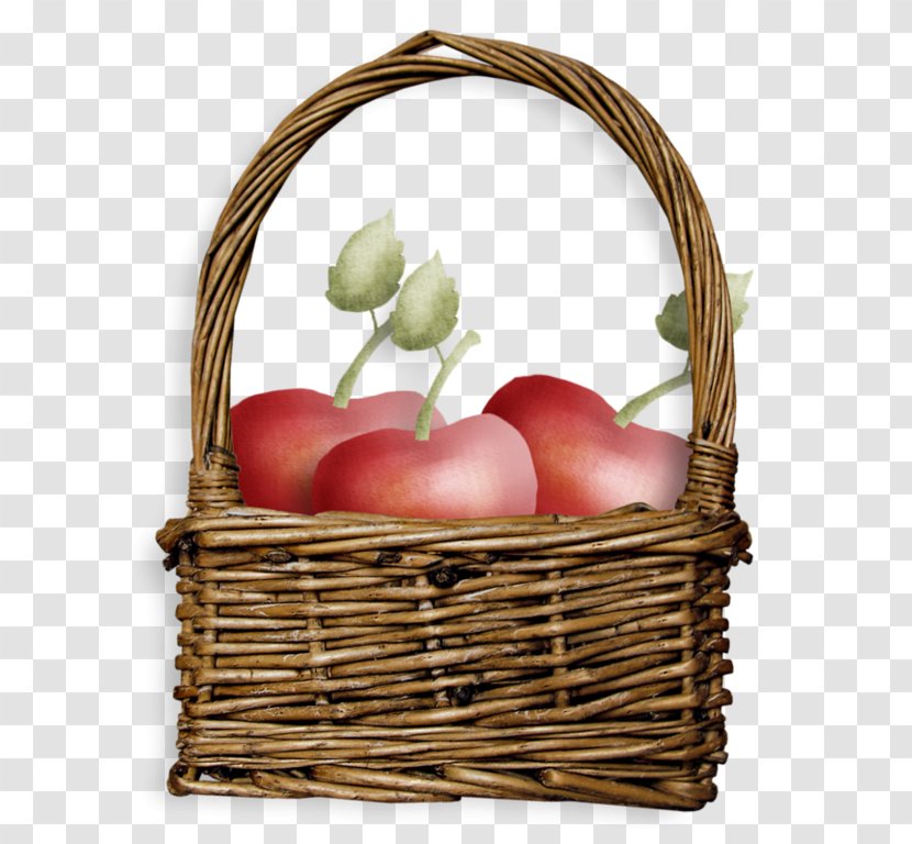 Food Gift Baskets Fruit - Basket Of Apples Transparent PNG