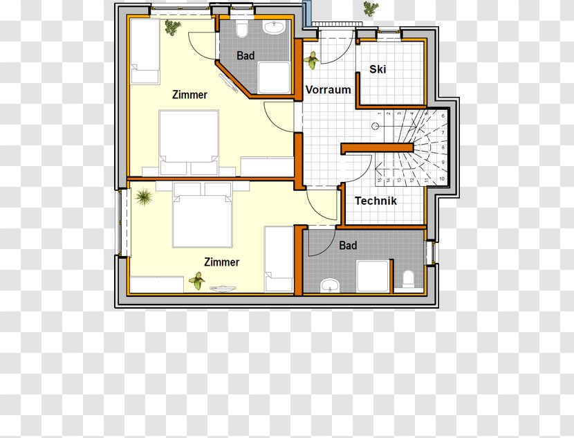 Floor Plan Facade Property - Schematic - Line Transparent PNG