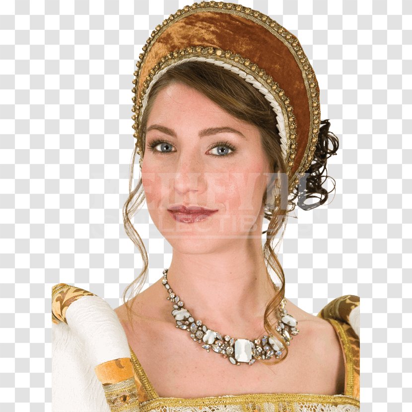 Anne Boleyn Tudor Period Renaissance French Hood The Tudors - Hair Accessory - Hat Transparent PNG