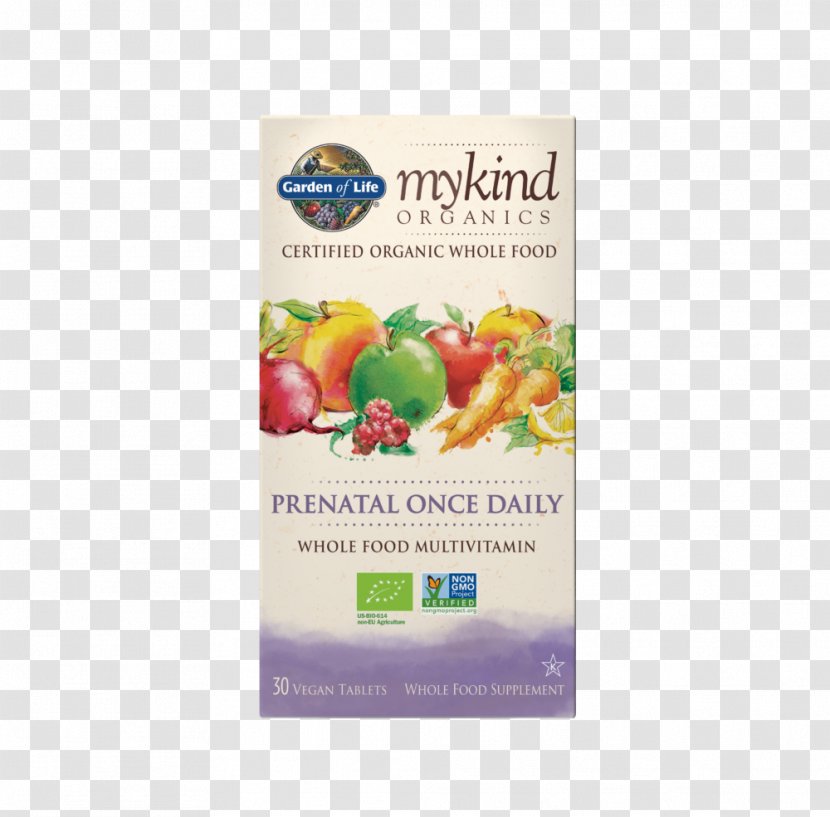 Organic Food Dietary Supplement One A Day Multivitamin Prenatal Vitamins - Certification - Tablet Transparent PNG