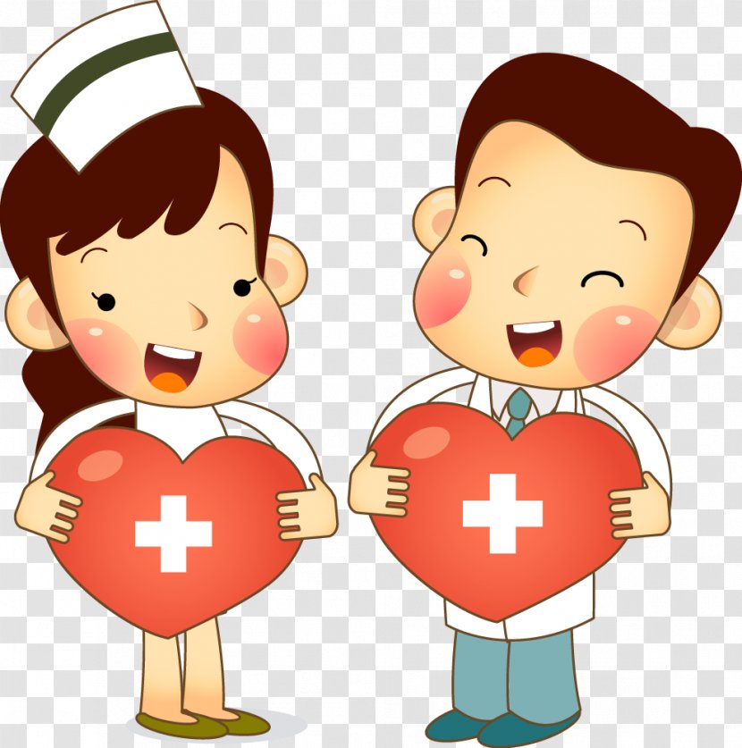 Nurse Physician Cartoon Hospital - Flower - Doctors And Nurses Transparent PNG