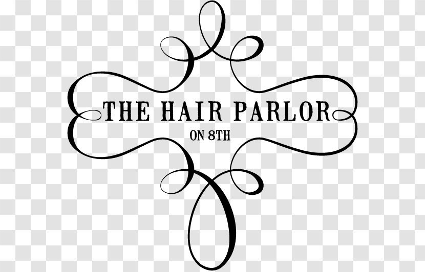 The HAIR PARLOR On 8th Beauty Parlour Cosmetologist West Street - Black And White - Hair Logo Transparent PNG