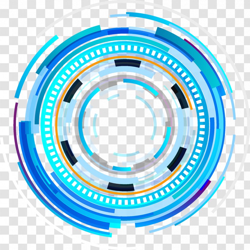 Technology Download - Spoke - Blue Background Transparent PNG