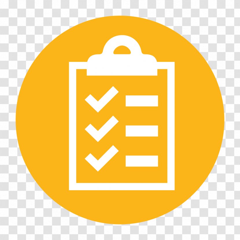 Checklist Icon Design Graphic - Yellow - Information Transparent PNG