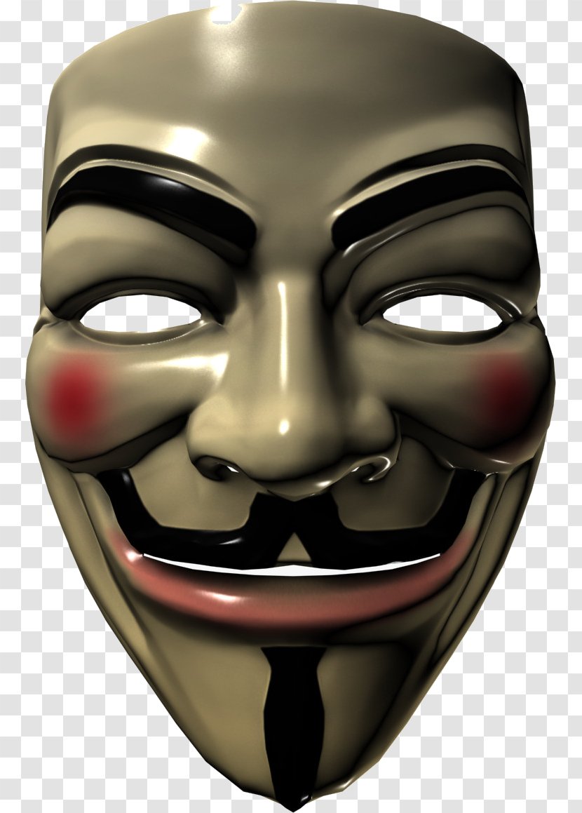 Guy Fawkes Mask V For Vendetta Anonymous - Fictional Character Transparent PNG