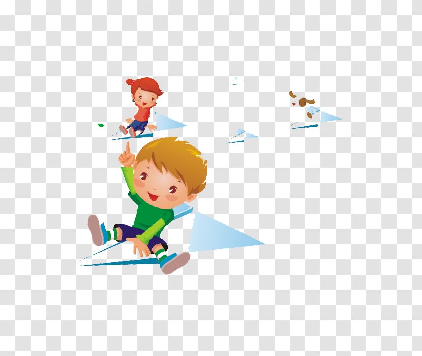 Fly Kite Child Illustration - Flower - A Transparent PNG