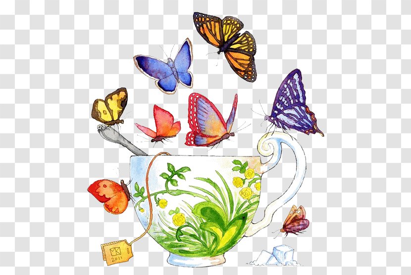 Monarch Butterfly Tea Clip Art - Membrane Winged Insect Transparent PNG