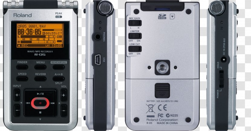 Edirol DR-05 Zoom H4n Handy Recorder Digital Recording Sound And Reproduction - Frame - Silhouette Transparent PNG