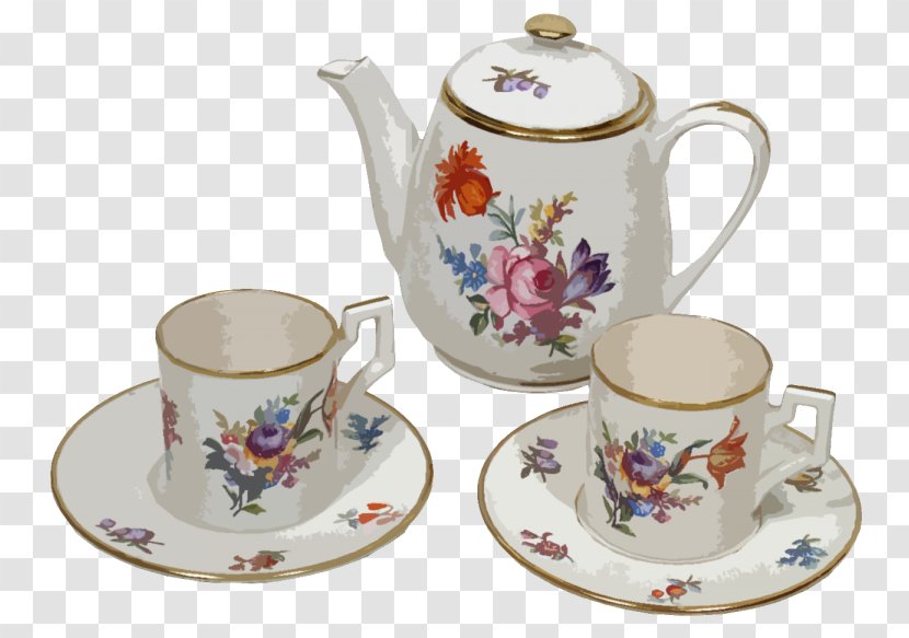 Tea Set Coffee Teapot Teacup - Serveware Transparent PNG