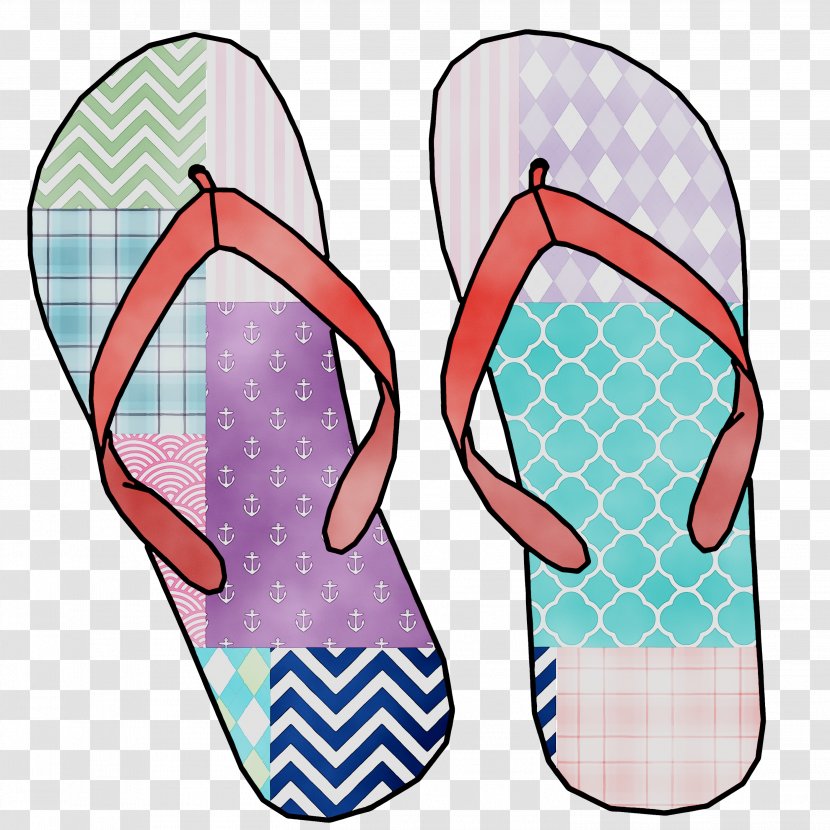 Flip-flops Clip Art Shoe Pattern Product Design - Pink M - Slipper Transparent PNG