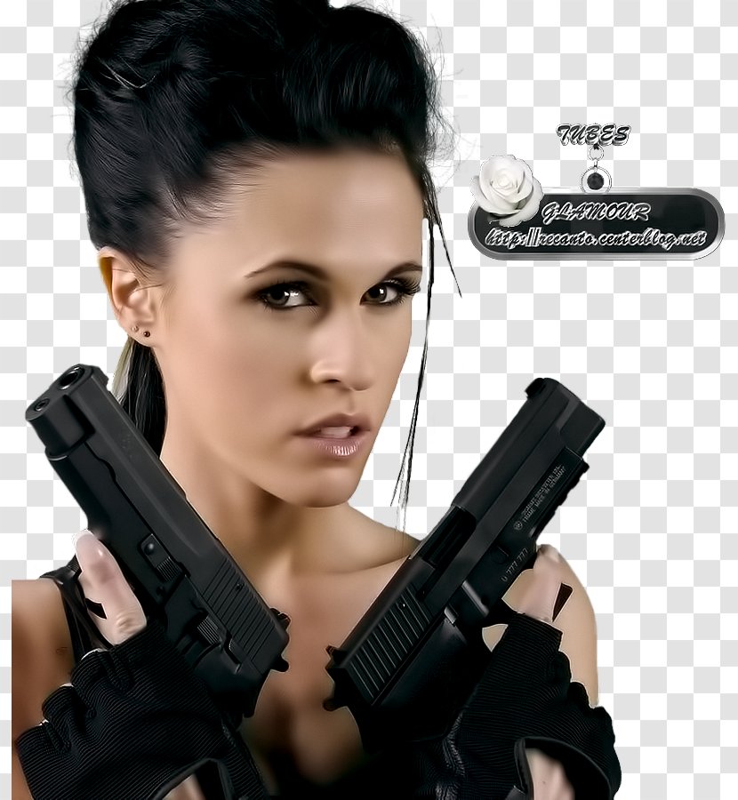 Gun Firearm Weapon Pistol Woman - Heart - Warrior Transparent PNG