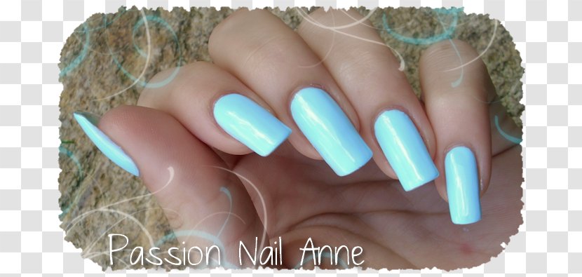 Nail Polish Manicure Turquoise - Hand Transparent PNG
