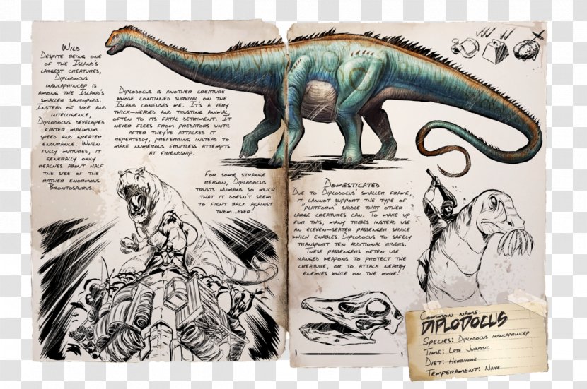 ARK: Survival Evolved Diplodocus Allosaurus Dinosaur Giganotosaurus - Fauna - Creatures Transparent PNG