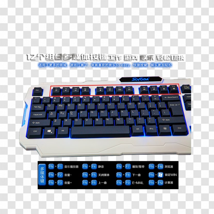 Computer Keyboard Laptop Numeric Keypads Space Bar Touchpad - Electronic Device - Mechanical Free Pictures Transparent PNG