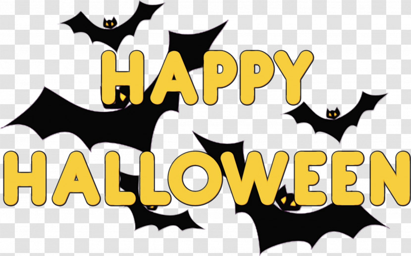 Logo Bats Cartoon Helloween Transparent PNG