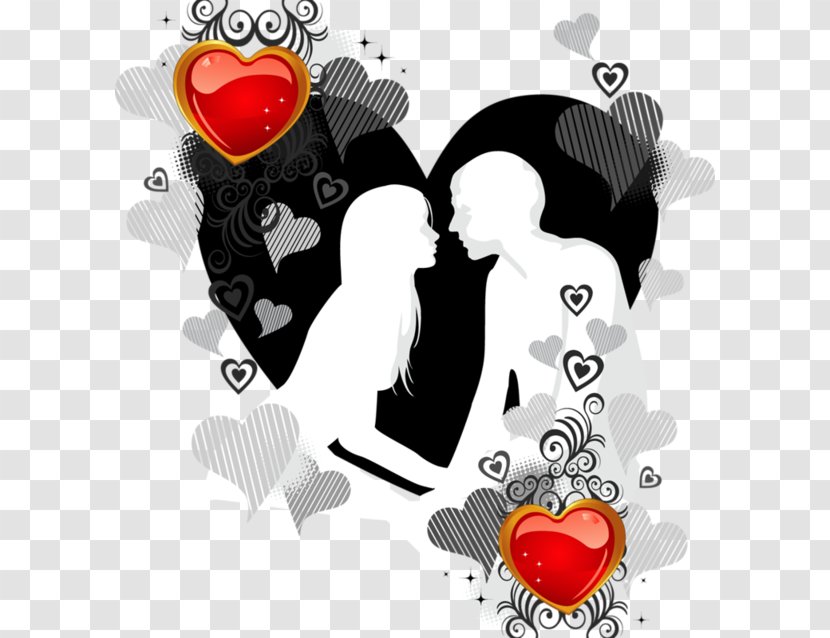 Animation Love Valentines Day Wallpaper - Cartoon - Valentine Silhouette Transparent PNG