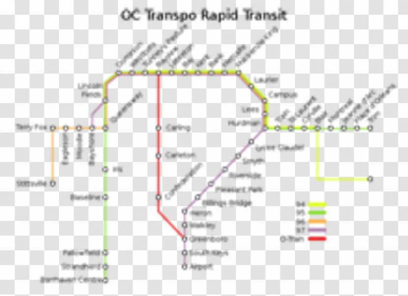 Ottawa O-Train Transport OC Transpo Trillium Line - Public - Electric Bus Transparent PNG