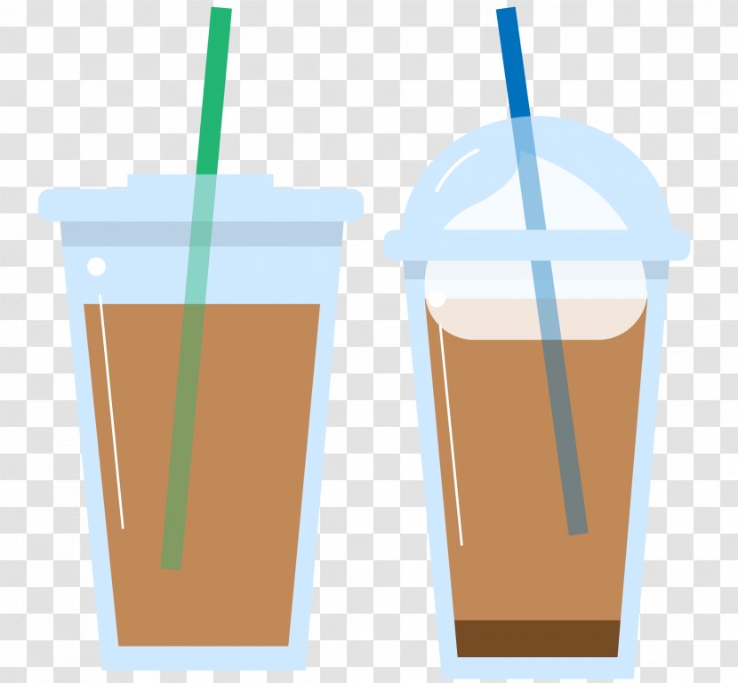 Ice Cream Coffee Latte Cappuccino Espresso - Drinkware - Vector Two Cups Of Transparent PNG