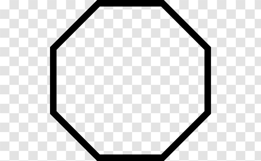 Octagon Shape Clip Art - Monochrome - Geometric Shapes Transparent PNG