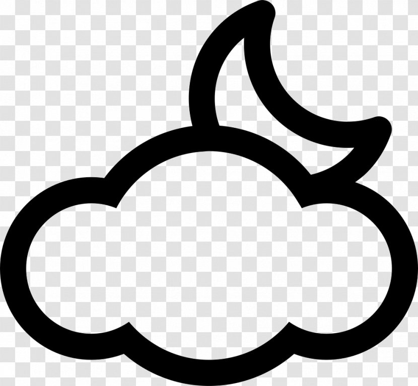 Cloud Symbol Logo - Black And White Transparent PNG
