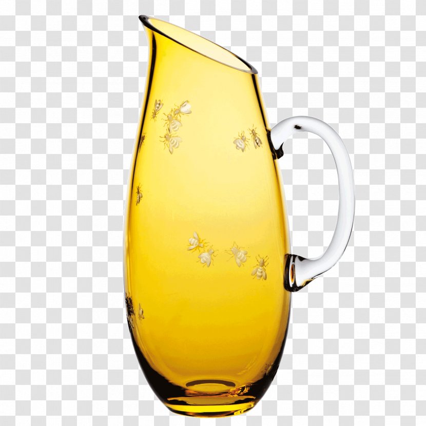 Western Honey Bee Earth Glass Pitcher - Yellow - Tangerine Transparent PNG