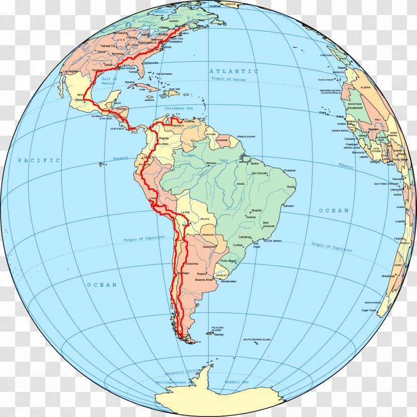 South America Globe World Map Earth Transparent PNG