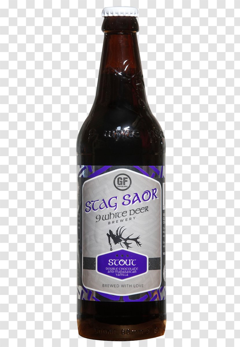 Ale Stout Beer Bottle 9 White Deer Brewery - Wine Transparent PNG