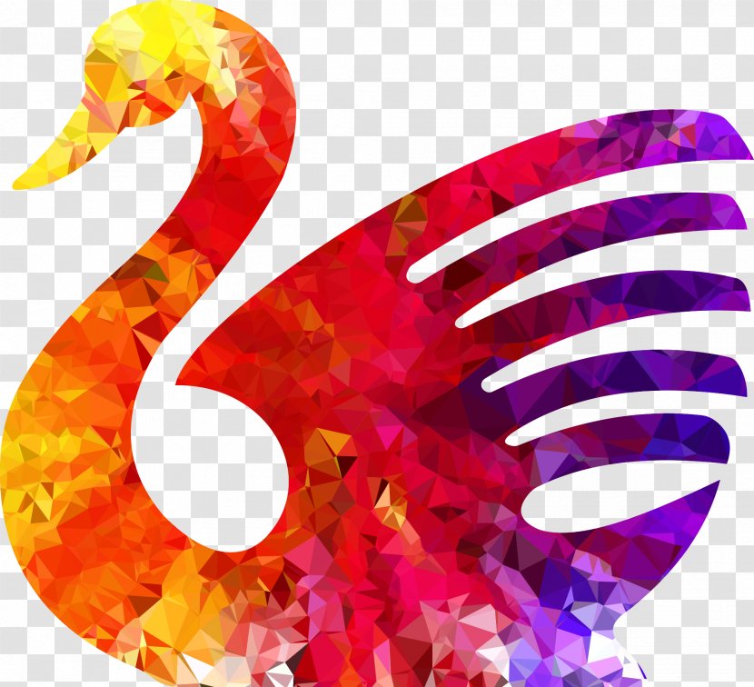 Cygnini Bird Pixabay Stock.xchng - Magenta - Colorful Swan Transparent PNG