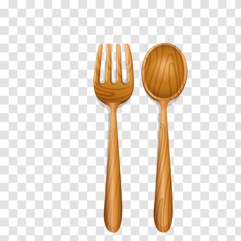 Knife Wooden Spoon Fork Illustration - Cutlery Transparent PNG
