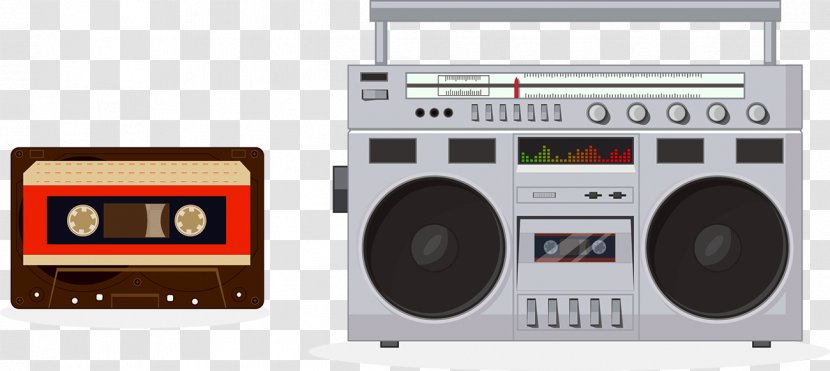 Illustration - Tree - Vintage Radio Cassette Transparent PNG