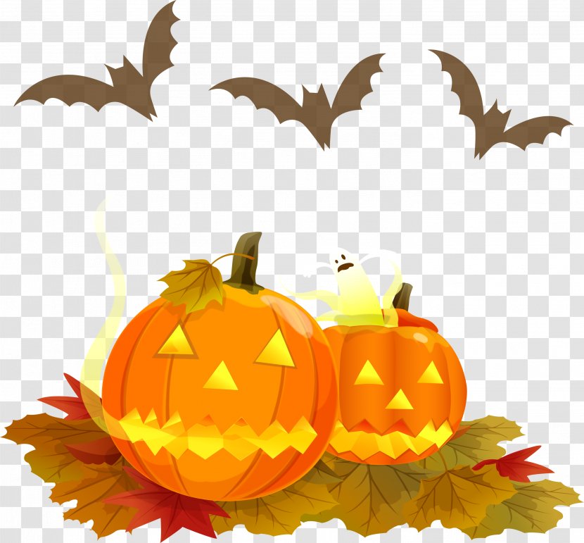 Jack-o'-lantern Halloween Pumpkin 31 October Clip Art - Winter Squash Transparent PNG