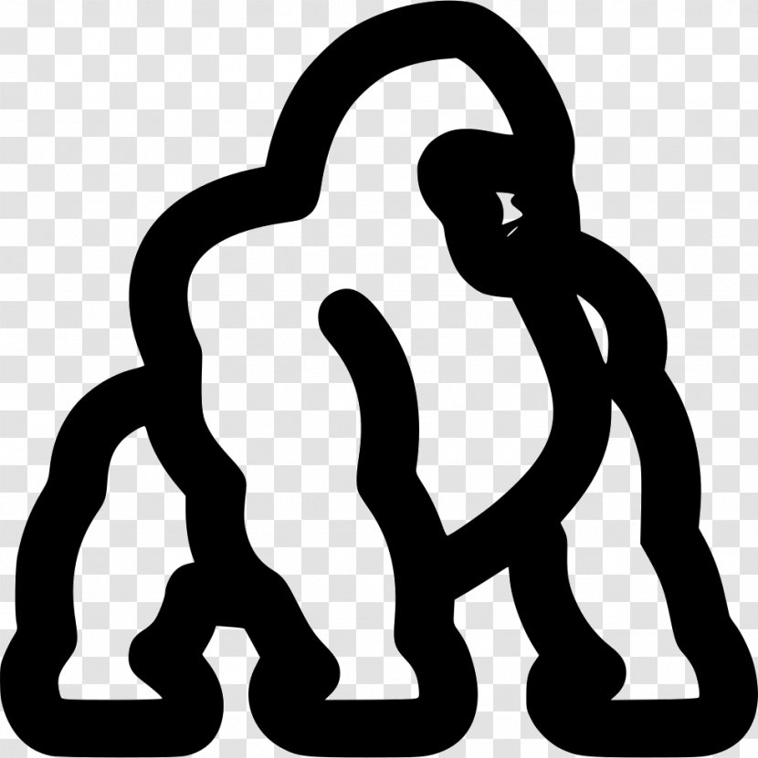 Clip Art Gorilla Human Behavior Silhouette - Google - Gorrilla Icon Transparent PNG