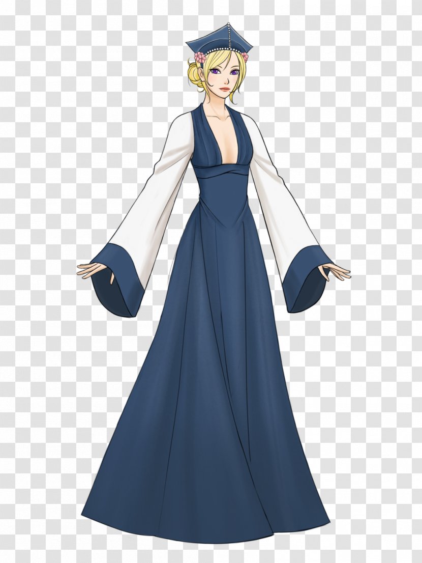 Gown Robe Character Fiction Costume - Cartoon - Watercolor Transparent PNG