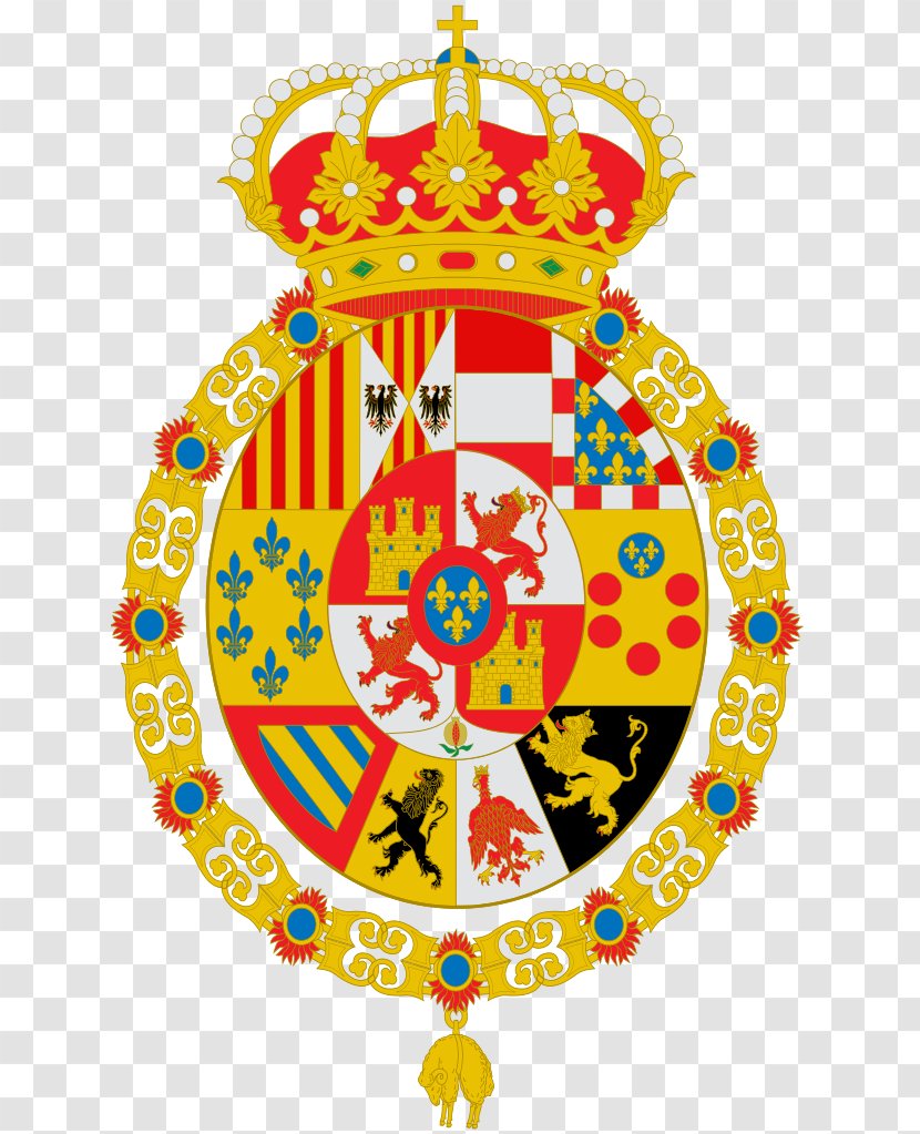 Coat Of Arms Spain Escutcheon Prince Asturias Order Charles III - Golden Royal Transparent PNG