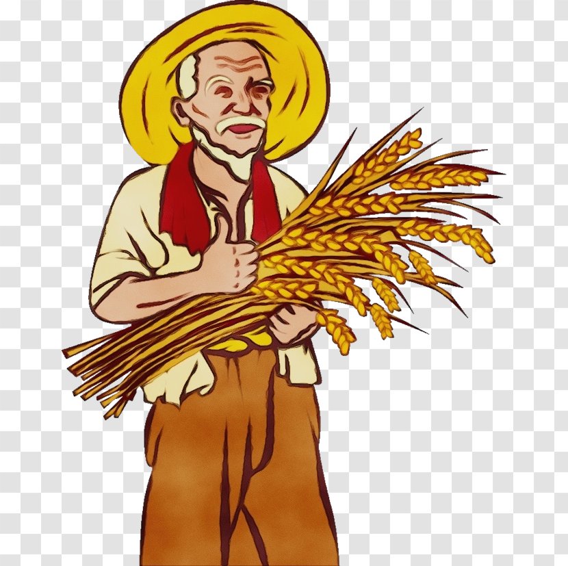 India Watercolor - Agriculturist - Costume Fictional Character Transparent PNG