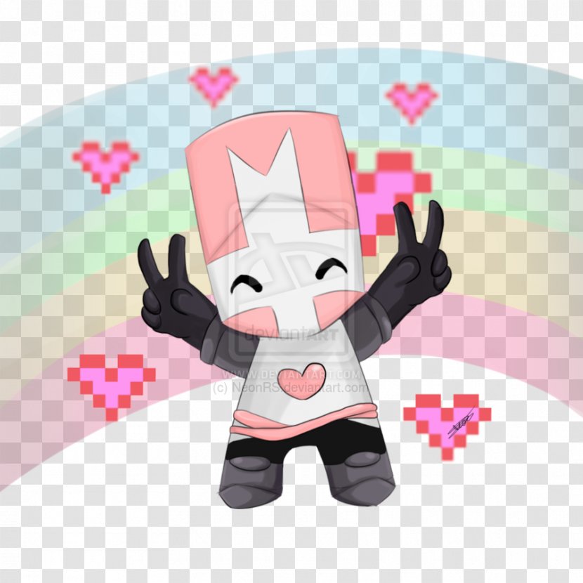 Pink M Product Fiction Character Animated Cartoon - Castle Crashers Transparent PNG