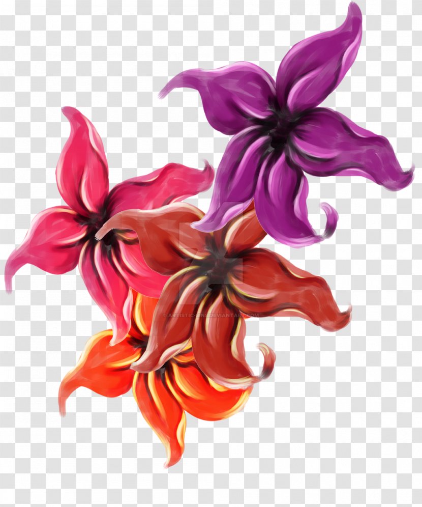 Cut Flowers Magenta Petal Lily M - Orange Transparent PNG