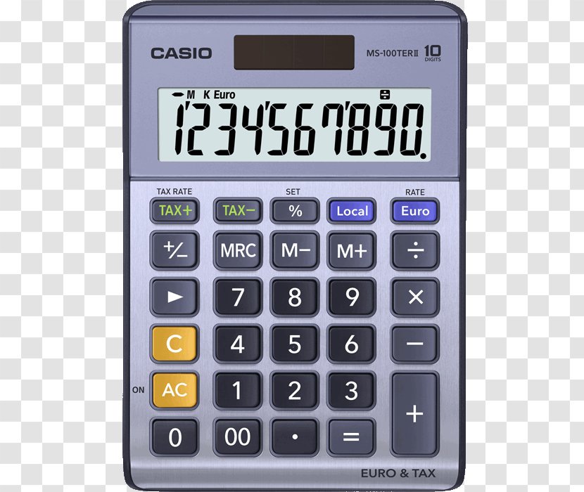 Casio MS-10VC Scientific Calculator BASIC - Ms10vc Transparent PNG