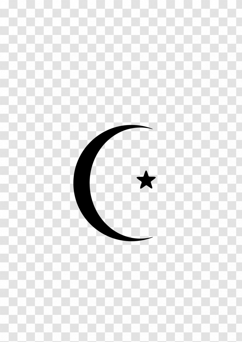Star And Crescent Moon Flag Of Turkey - Black White - Vector Transparent PNG