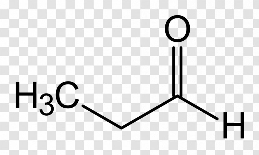 Propionaldehyde Structural Formula Molecule Acetone Chemistry - Black And White Transparent PNG