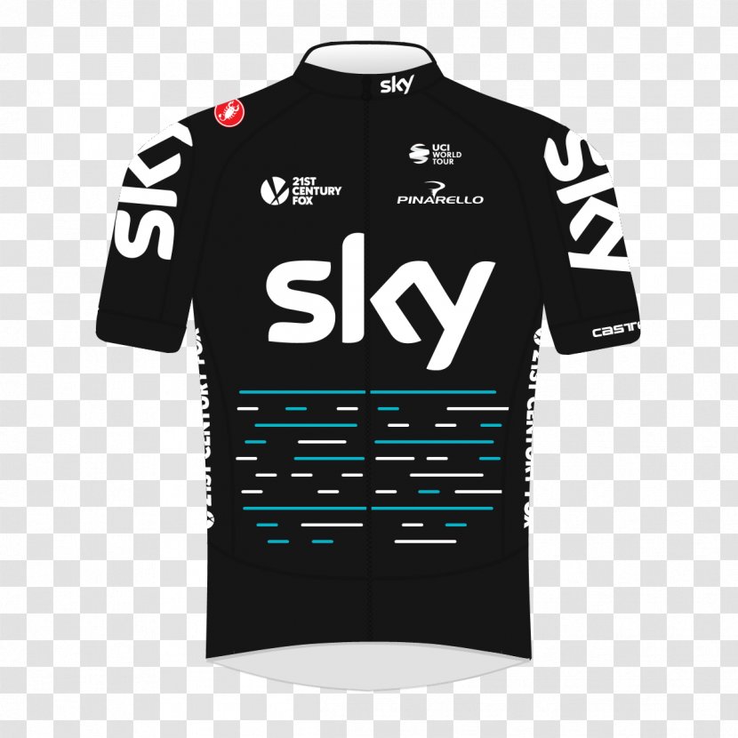 2016 Team Sky Season Cycling Jersey - T Shirt Transparent PNG