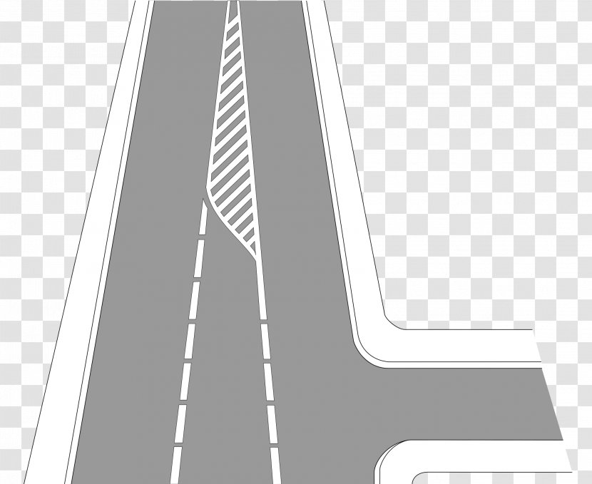 Road Surface Marking Traffic Sign Shoulder - Black And White - Haltverbot Transparent PNG