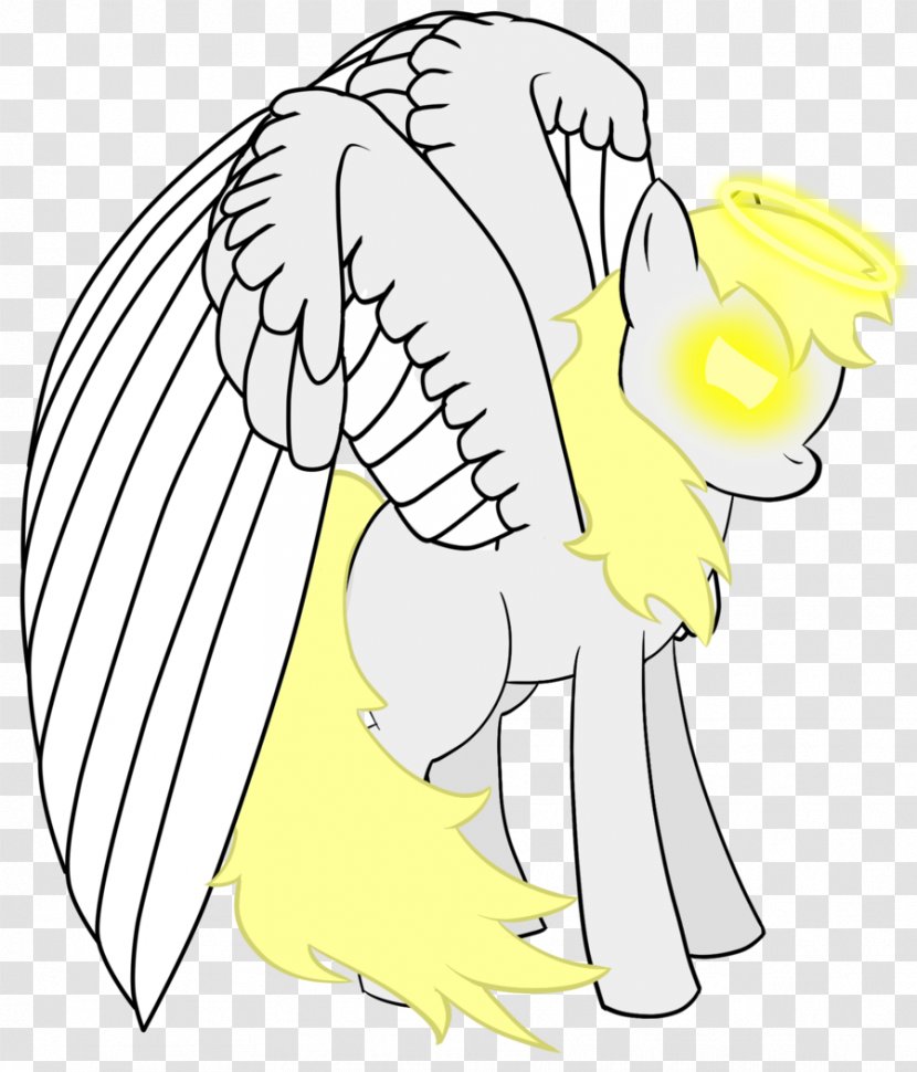 Pony Angel Line Art Drawing - Cartoon - Guinea Pig Transparent PNG