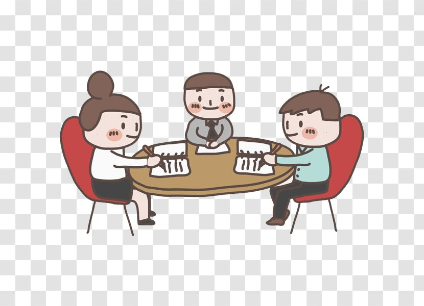 Table Illustration - Sitting - Business Office Transparent PNG