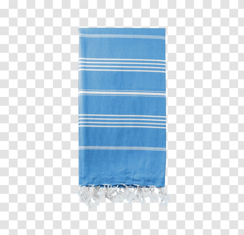Fouta Towel Peshtemal Organic Cotton - Electric Blue - Under Rug Swept Transparent PNG