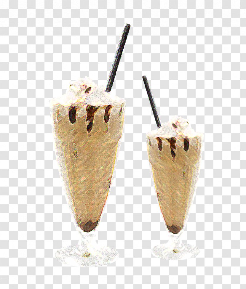 Ice Cream Iced Coffee Gelato Milkshake - Hand Painted Frozen Transparent PNG