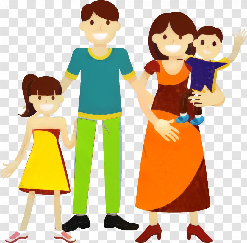 Clip Art Family Happiness - Cartoon - Animated Transparent PNG